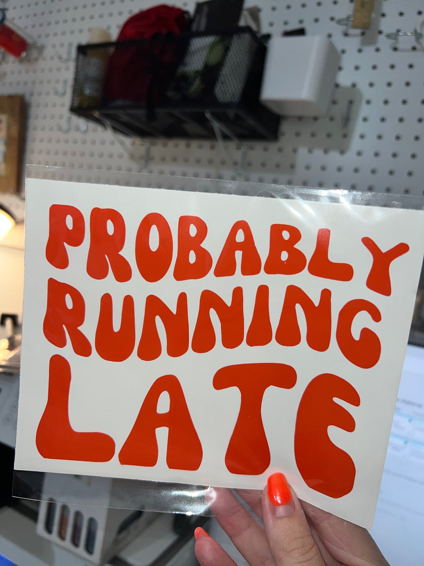 Decal • Running Late Design • 6”