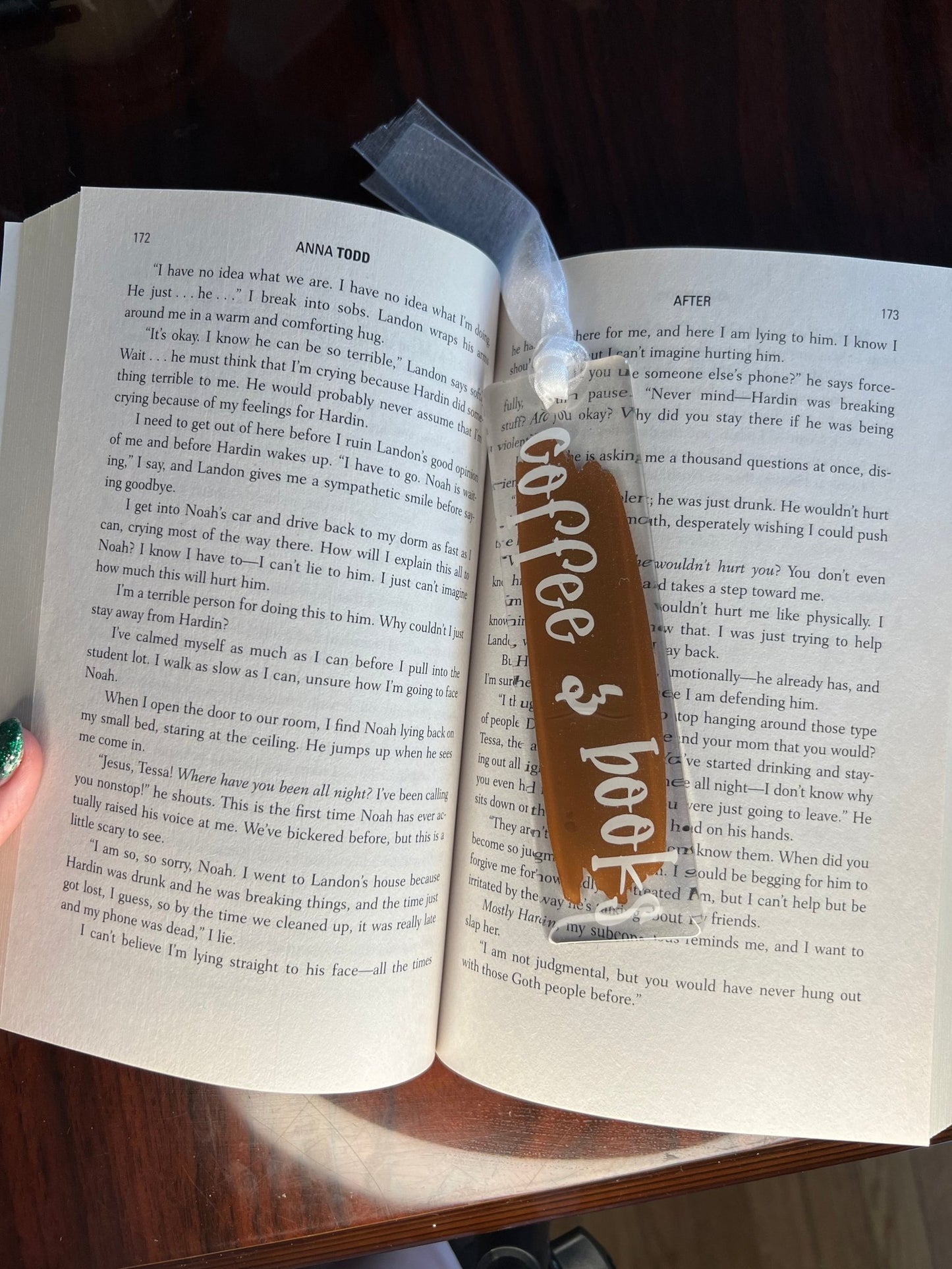 Coffee & Books Acrylic Bookmark