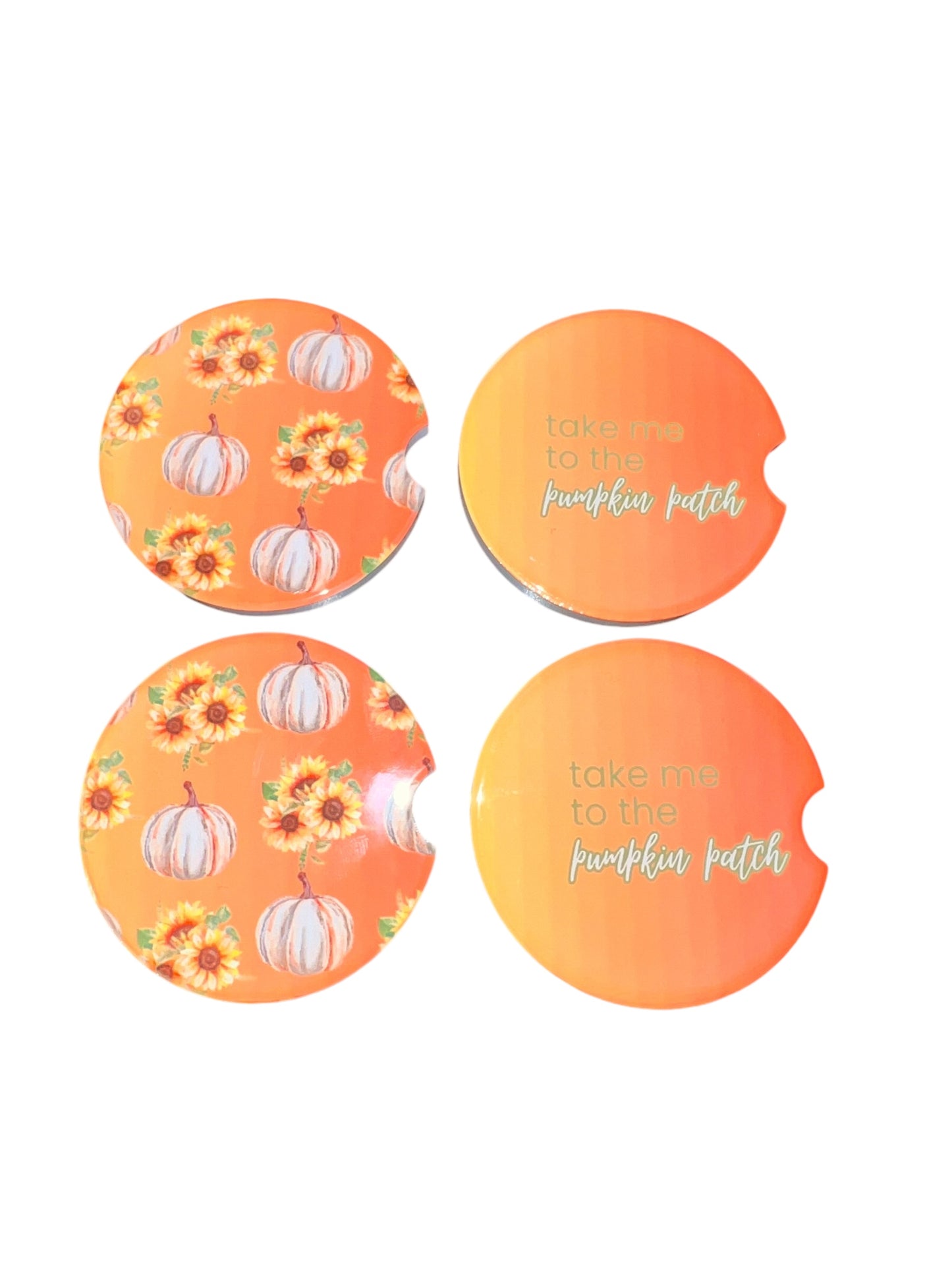 Car Coaster Set • Pumpkin Patch