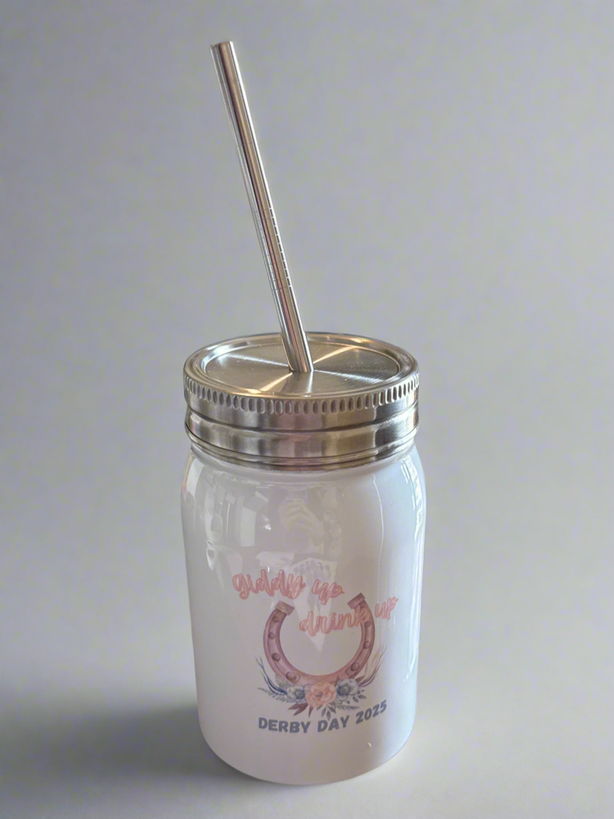 Mason Jar Cup • Derby Day Design