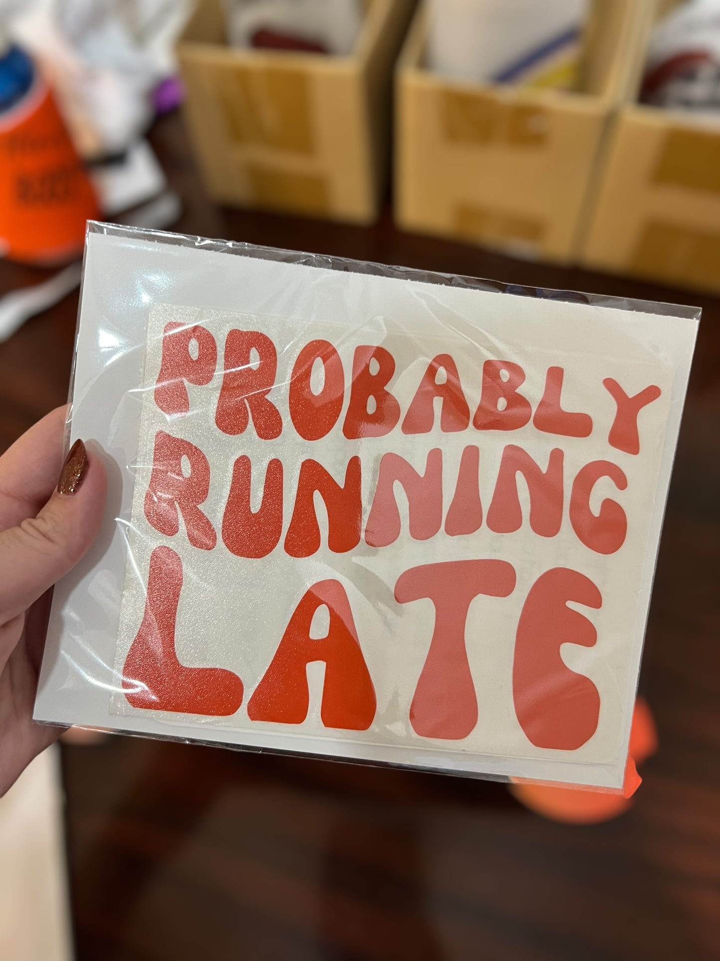 Decal • Running Late Design • 6”