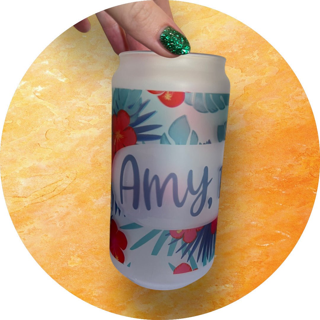 Frosted Glass Can • Your Design • 18oz