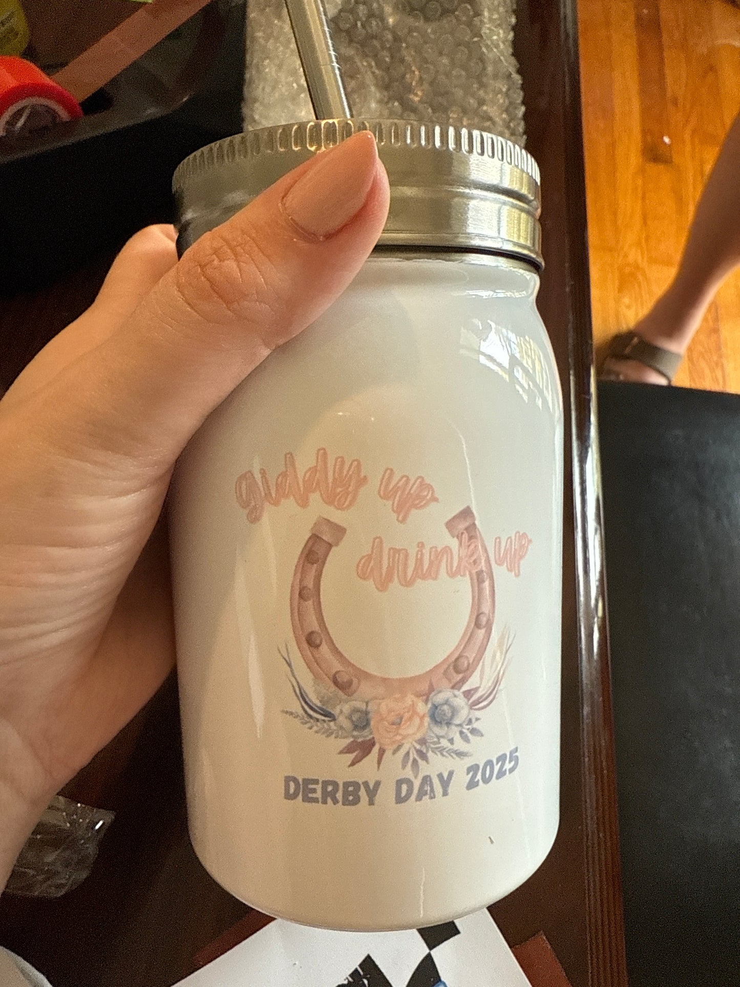 Mason Jar Cup • Derby Day Design
