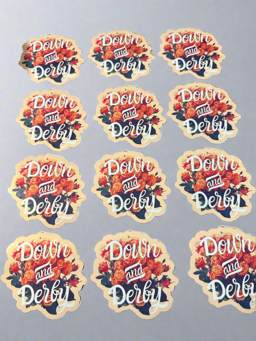 Waterproof Sticker • Down & Derby Design