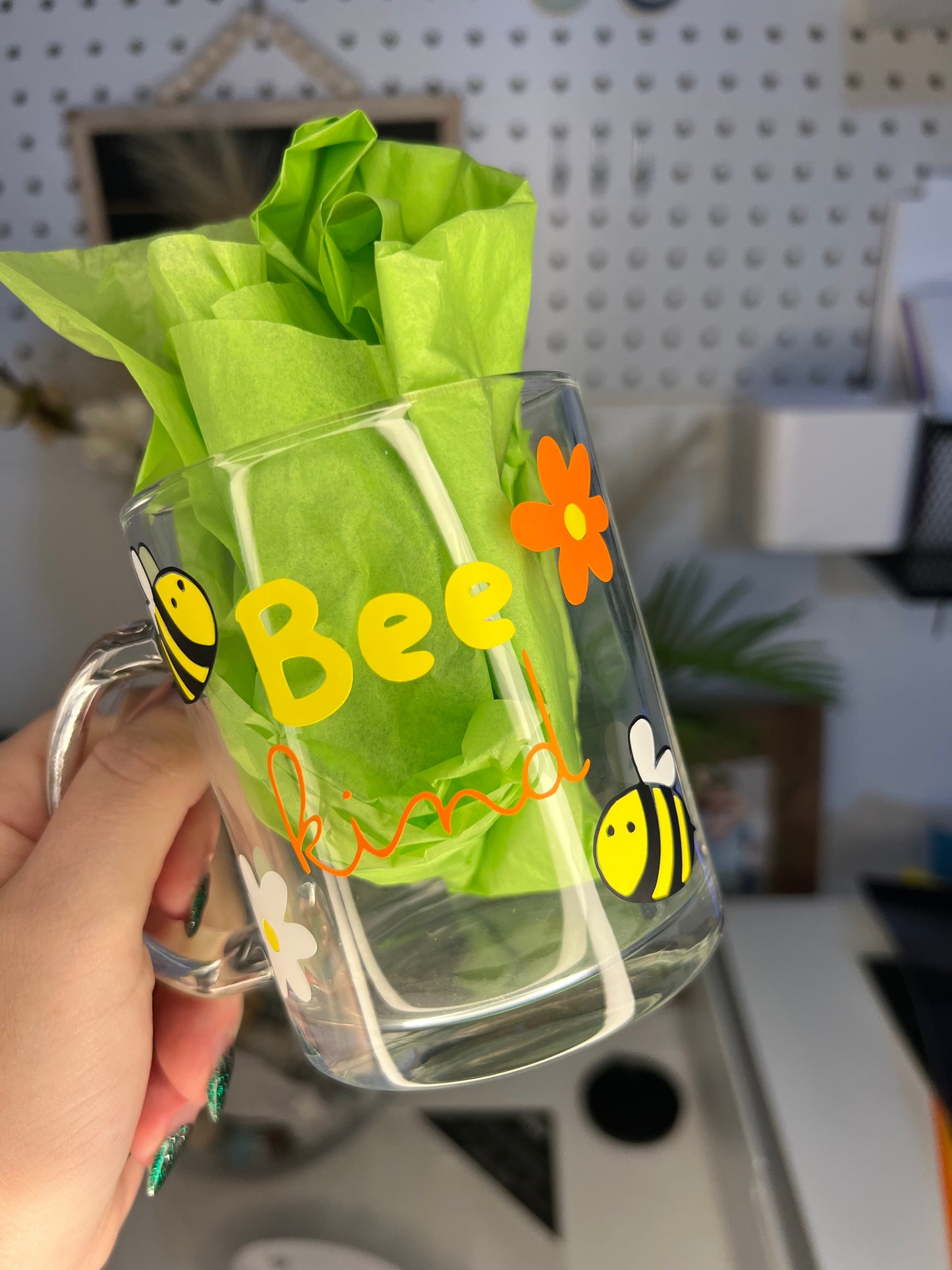 Glass Mug • Bee Kind Design • 11oz