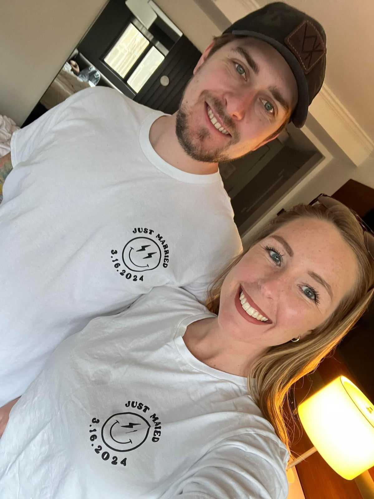 T-Shirt Short Sleeve • Just Married Custom Date Design
