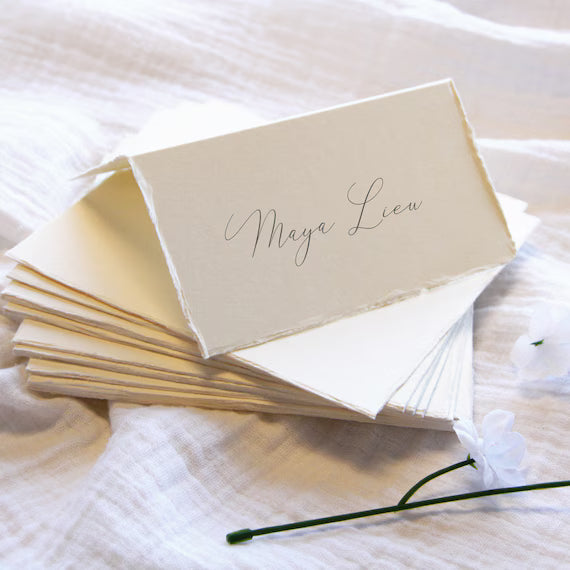 Wedding Place Cards Deckle Edge 4"x6"