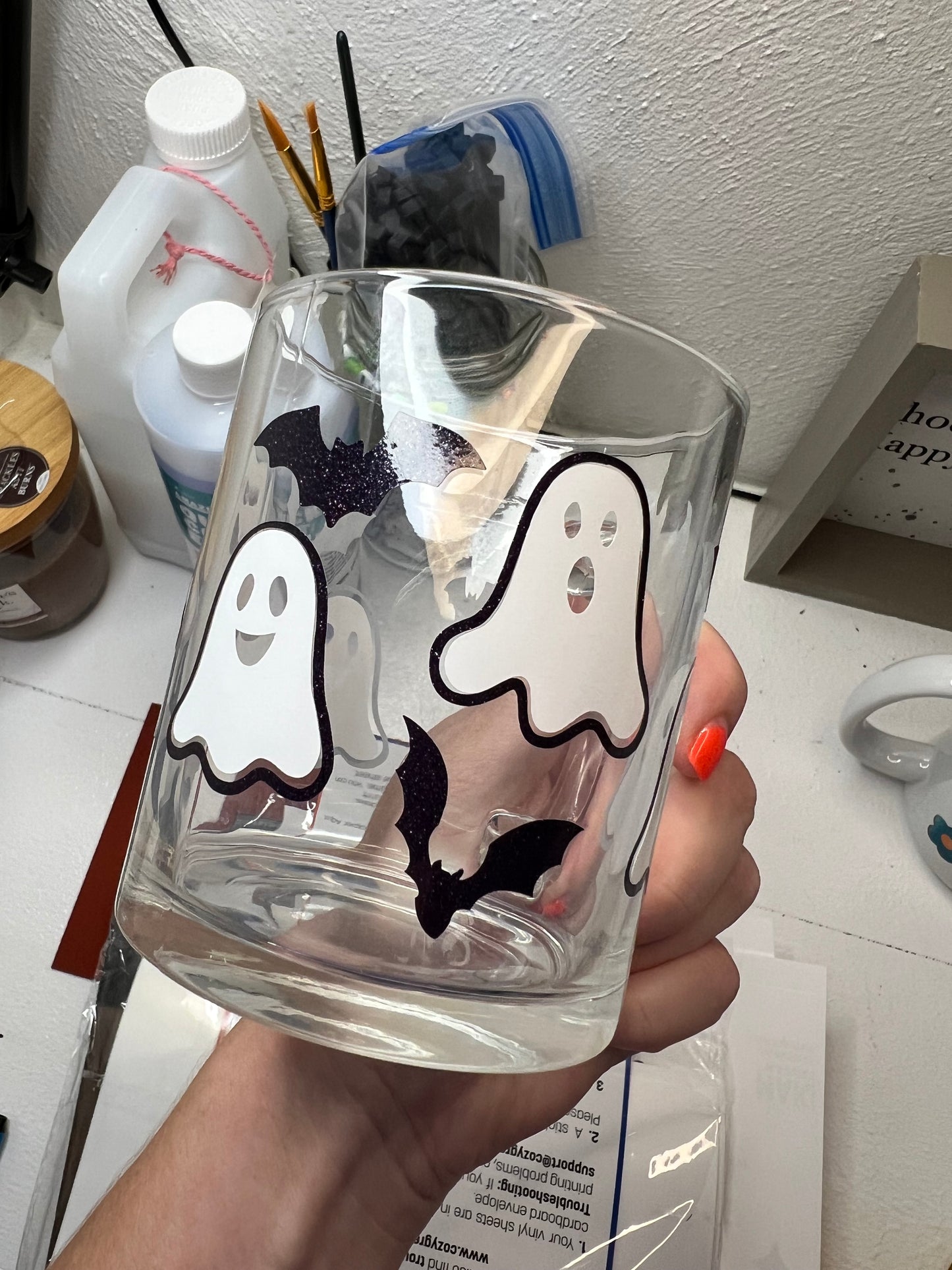 Ghosts & Bats 11oz Glass Mug