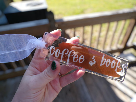 Coffee & Books Acrylic Bookmark