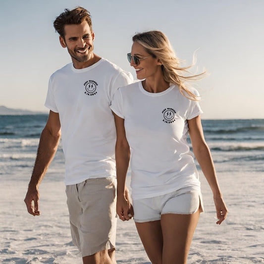 T-Shirt Short Sleeve • Just Married Custom Date Design