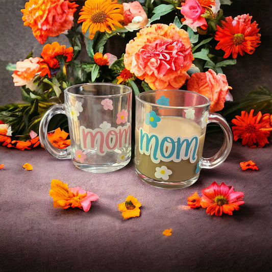 Retro Mom 11oz Glass Mug