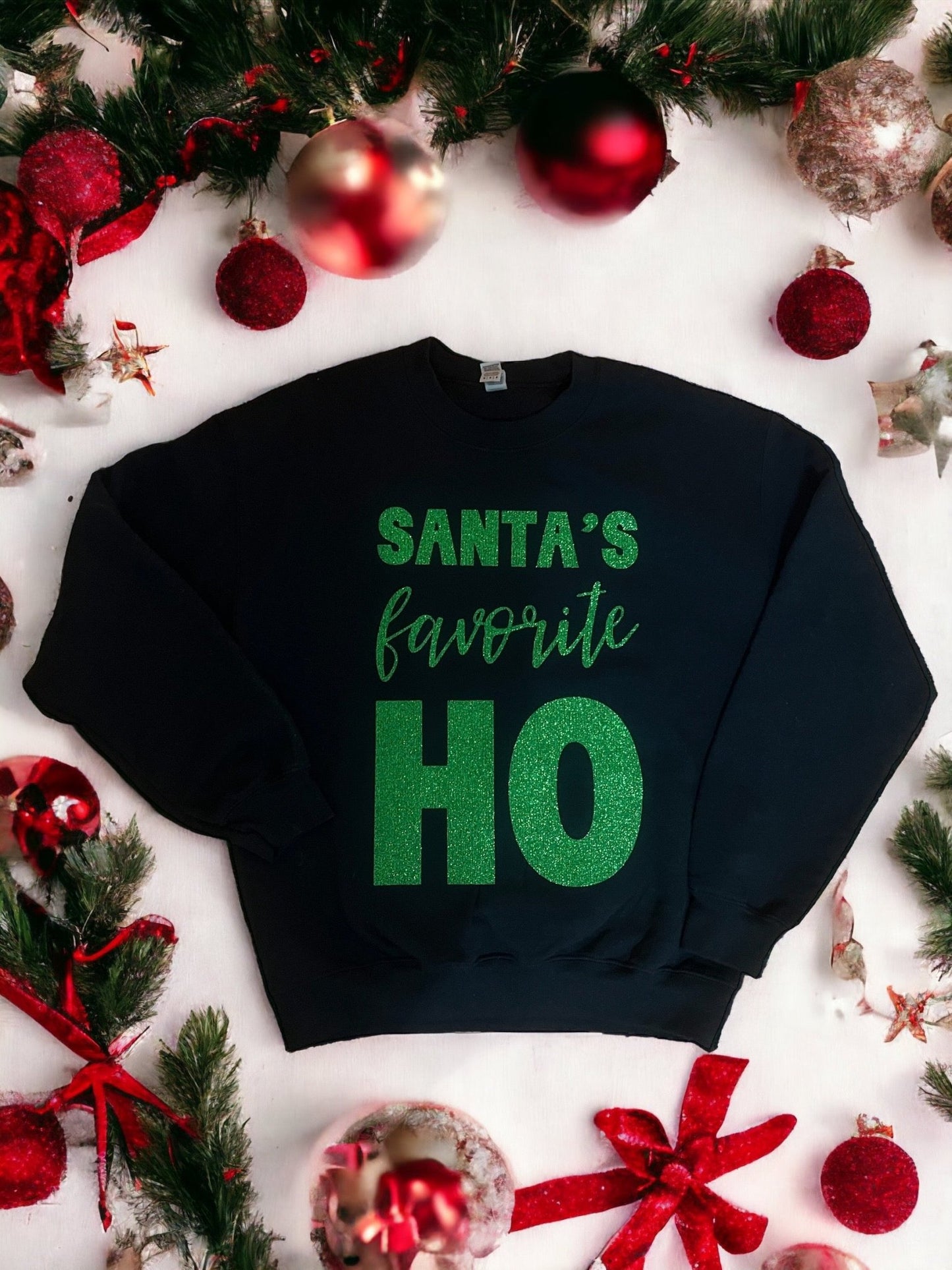 Santa’s Favorite Glitter Crewneck